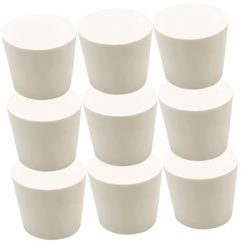 VICASKY 9Pcs Wear Resistant Rubber Fermentation Stoppers Multi Function Jug Seals Replaceable Tube Plugs for Home Brewing and Laboratory Bottles