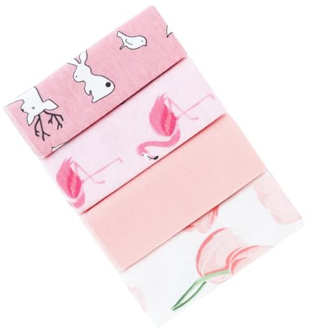 Set of 4 Baby Hand Wash Towels with Funny Cartoon Pattern, Multi-Purpose Washcloths for Newborns and Toddlers, Daily Cotton Children's Washcloths