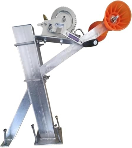 ZXCVBNMQ Support de treuil pour remorque de Yacht Treuil, adapté pour Bateau, Bateau à Moteur, remorque de Bateau pneumatique en Caoutchouc (D 2000 lbs+Bracket Fits 80x100/120)