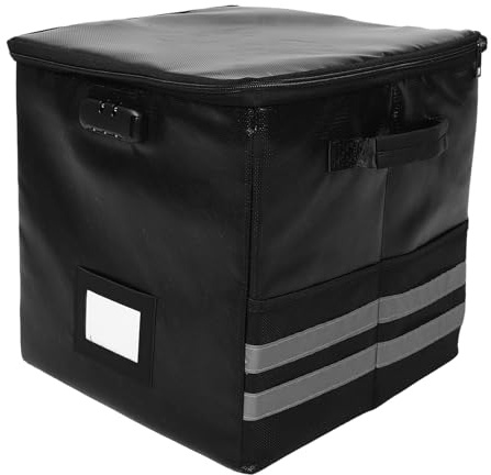 EPIGEIST Caja Plegable para Guardar Discos de Vinilo con Compartimentos Cerradura de Seguridad Ignífuga Resistente al Agua Polvo con Doble Asa Portátil para Almacenamiento y Transporte