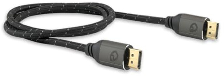 OEHLBACH GAMING DisplayPort 2.1 kabel 1,5 m – 80 Gbit/s UHBR20, 8K 240 Hz, 4K 540 Hz, HDR10, FreeSync, G-Sync, DSC, för avancerade spelare, streamer och skapare
