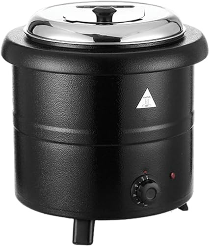 XNXYSMKJ Bollitore Elettrico Professionale per zuppe, pentola scaldavivande in Acciaio Inox da 13 Litri, 400 W, Ideale per Buffet, Catering e ristoranti, per Mantenere i pasti Caldi Durante Le Feste.