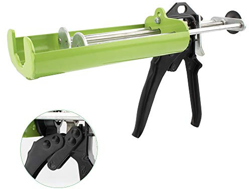 Epoxy Gun 400 mL/13.5 fl oz (1:1 Mix Ratio) Dual Component Adhesive Cartridge Applicator Manual, Panel Bond Gun (Prairie Green)
