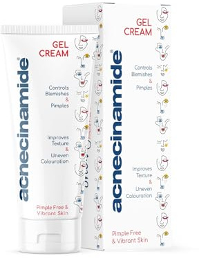 Acnecinamide Gelcreme, 50 ml, tägliche Anwendung für fettige und zu Akne neigende Haut, um Pickel, Hautunreinheiten und Flecken zu beseitigen und Ausbrüche zu verhindern