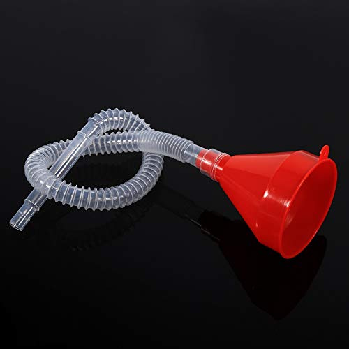 Tundish Petrol lacement Funnel – iversal Plastic Filling Funnel with ible Soft Pipe Spout for Gasoline &, Easy-Pour Oil Transfer Tool