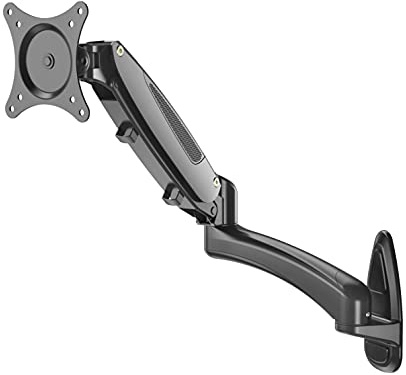 K&M 23870 Bildschirm-Wandhalter Schwarz - Bis 32 Zoll, stufenlose Höhenverstellung, neigbar - inkl. Kabel-Führung