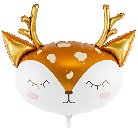 Party Deco Palloncino in Mylar a forma di testa di cervo di Natale, 78 x 94 cm