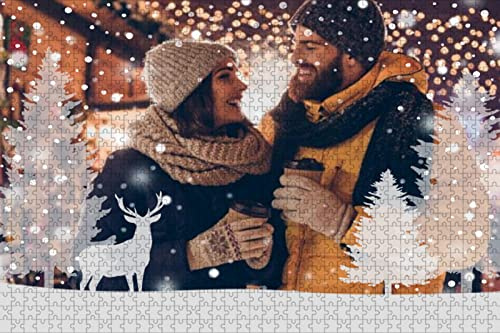 Lehaha Puzzle Photo Personnalisé avec Votre Propre Image Puzzle en Bois sur Mesure 120/300/500/1000 Pièces Cadeau Unique pour Adultes Familles & Couples Anniversaire & Mariage
