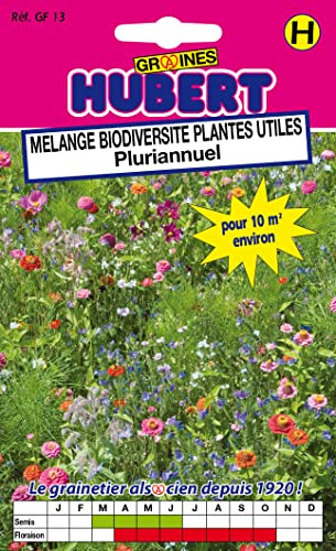 Mélange de Graines de Fleurs Biodiversité Pluriannuel Pour 10 m² - 12 grammes