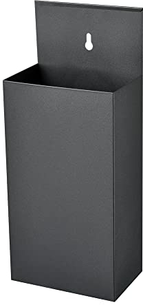 Jumiok Black Large Beer Bottle Cap Catcher Bucket Wall Mounted Stainless Steel Collector Big 13 Inch