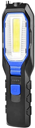 Linterna COB lámpara de inspección de luz de camping recargable COB LED luz de trabajo inalámbrica COB luz de trabajo magnética luz de inspección de problemas con gancho antena imán para emergencia