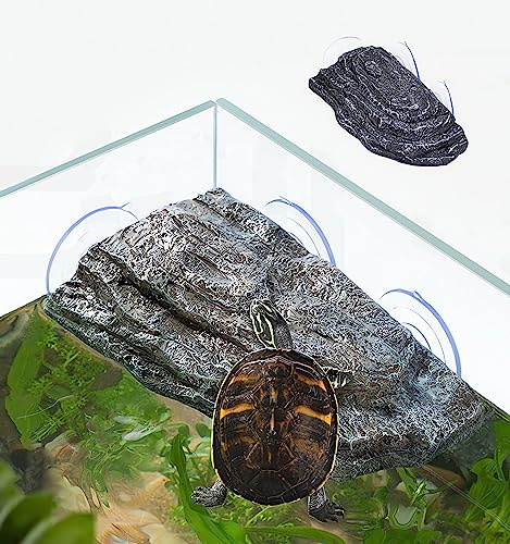 YZHZOM Schildkröte Sonnenplattform mit Saugnäpfen, schwimmende Ruheterrasse für Frösche, Terrapins und Schildkröten