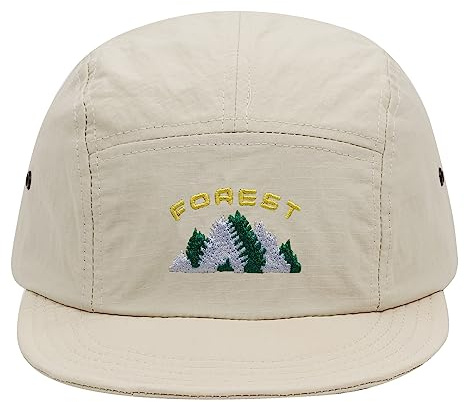 Clakllie Caps Kurzer Krempe Nylon 5 Panel Cap Flat Brim Basecap wasserdichte Dad Cap Flat Peak Snapback Cap Street Hip Hop Cappy