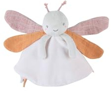 Noukie's - Schmusetuch für Kinder - Schmusetuch aus Veloudoux - Louli, die Libelle - Viele Funktionen - Weiß - 1 Stück