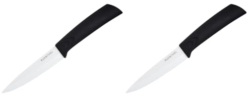 Amefa 0393 cezm76117 auenthal Céramique Couteau éplucheur Couteau de Cuisine en céramique 10 cm Longueur de la Lame Couteau éplucheur Blanc, Céramique, 20,5 x 2.4 x 1,5 cm (Lot de 2)