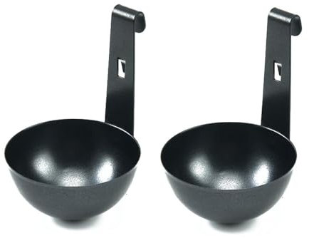 LAKYMIE 2 Stück Eierpochierer Eierkocher Egg Poaching Set Pochierte Eiermacher Cups Edelstahl Eier Pochierer mit Handle