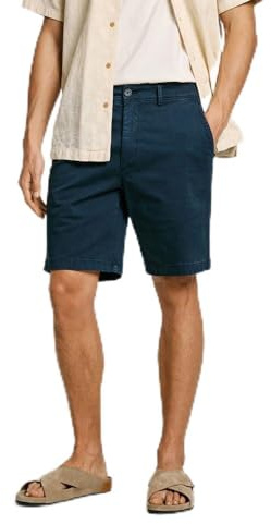 Pepe Jeans Regular Chino Short Pantalones Cortos, Azul (Azul Dulwich), 32W para Hombre