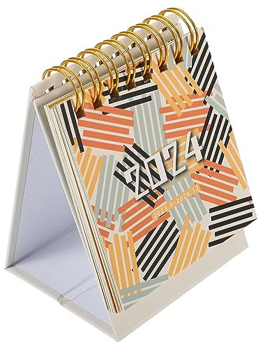 Tischkalender 2024, klappbar, klein, Tischdekoration, monatlich, dekorativ, blanko, Schreibtischkalender (B)
