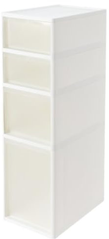 Badezimmer-Toilettenpapierhalter mit Schrank, 4-lagig, schmal, Küchenspalte, Aufbewahrungsschrank mit transparenten Türen, Badezimmer-Bodenschrank für Lückenaufbewahrung (40 x 20 x 80 cm)