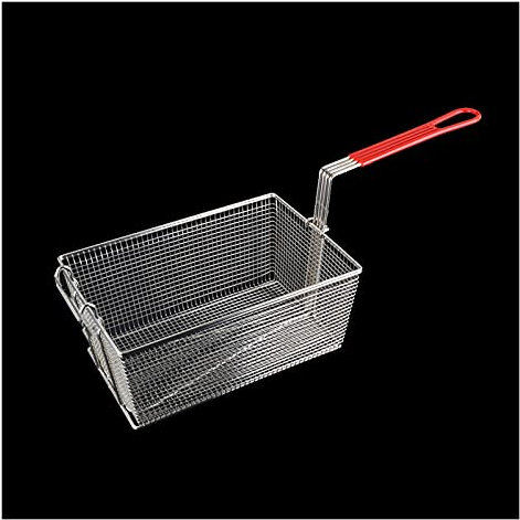 Cesta para Freidora/Cuchara para Espumadera Skimmer de aceite cuadrado Skimmer Skimmer de acero inoxidable Srete Tamiz French Fries Frying Tamiz Donamento de verduras for papas fritas Carne de fruta C