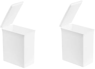 Hält Pods Aufbewahrungsbox für Waschmittel, weiß platzsparender Wäschebehälter Organisationshalter mit Deckel für die Waschküche zu Hause, Tabletten, Kapseln, Pulver (2 Stück)