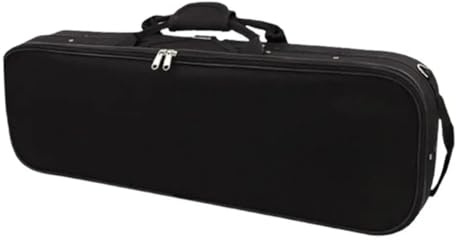 Geigenkasten 4/4 1/2 Violinkoffer schwarzer Oxford-Stoff Hartschalenkoffer mit Hygrometer geeignet für Anfänger(1/2)