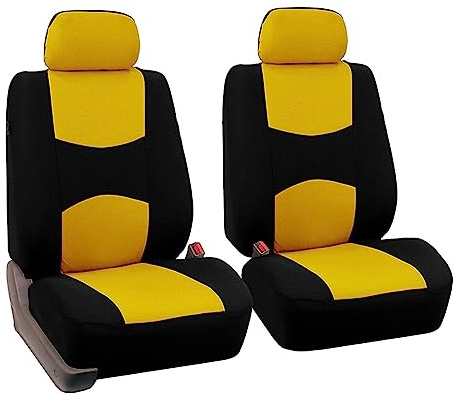 WEINUANXIN Auto Schonbezüge Modische Autositzbezüge, universeller Autositzbezug, Autositzschutzbezüge für Damen.(Gelb,2xFront Seat Covers)