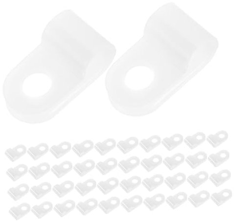 Hemobllo 100stücke Kabelhalter Clips Für Effektives Kabelmanagement Geeignet Für Innen Und Außenanwendungen Material Weiß Für Terrassen Küchen Und Mehr