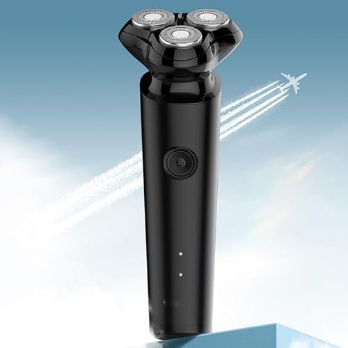 Rasoi da barba, Rasoio elettrico for uomo, rasoio rotante ricaricabile 3D, anti-pizzicamento