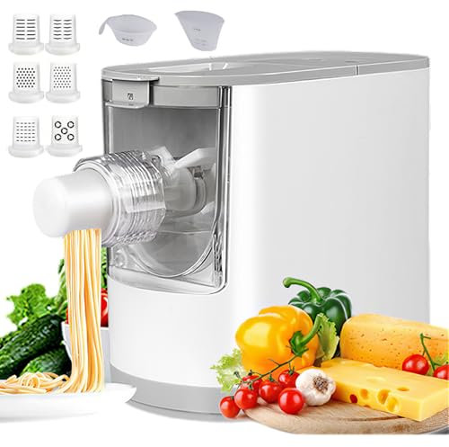 Automatic Noodle Maker Machine with Multiple Molds, Quick Pasta Preparation in Minutes for Homemade Spaghetti, Fettucine, Penne