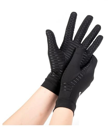 Hrlace Guantes de compresión para artritis para mujer y hombre, artritis reumatoide, antideslizantes, transpirables, guantes para conducir, andar en bicicleta, gimnasio, entrenamiento, al aire libre