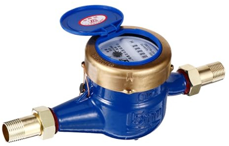 jojofuny Compteur Eau Froid Numérique Pratique Avec Filet Mâle Compteur De Débit Pour Tuyau Domestique Et Jardin Lecture Claire Et Installation Facile