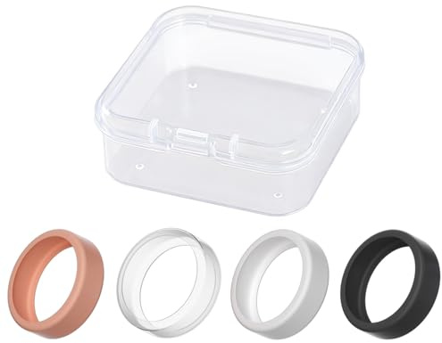 Nievajio 4 Pieces Ring Protective Cover, Scratch-Resistant Silicone Cover, Ring Protective Accessories, Suitable for Work, Sports, and Fitness