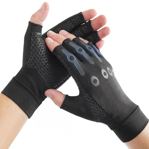 Donfri Kupfer Arthrose Handschuhe für Fingerunterstützung, Größe XL, 1 Paar | 85% Kupfer-Kompression, Verlängerte Finger, Rutschfester Grip, Doppelnähte, Rheuma, Gelenkbeschwerden, Alltag, Büro, Sport