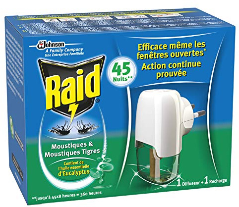 Raid eléctrico líquido difusor 45 noches eucalipto ventanas abiertas – Lote de 3