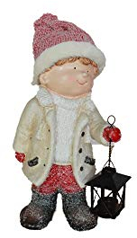 VERO HOME Deko Weihnachtsjunge Sam - 39cm - Weihnachtsfigur Keramik MGO