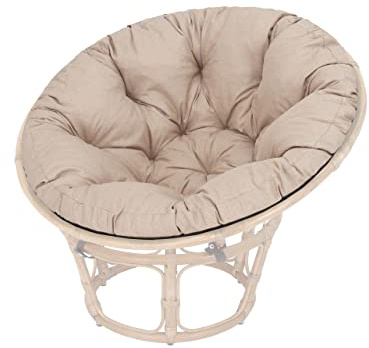 SOA Coussin de Jardin Fauteuil Cocon Rotin Suspended - Beige - Fabriqué en UE