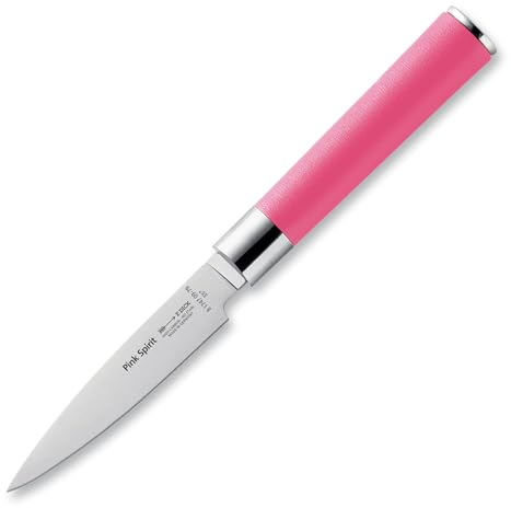F. DICK Pink Spirit Officemesser (Klingenlänge 9 cm, Küchenmesser aus hochlegiertem Edelstahl, Klinge lasergeprüft, Gemüsemesser, X55CrMo14 Stahl, Griff Kunststoff) 8 1747 092-79