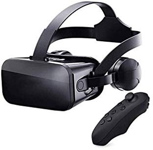 SMSOM VR Headset Compatible with iOS and Android Phones | Remote Control for Android Smartphones | 3D Virtual Reality Goggles w/Controller - Gift for Kids and Adults