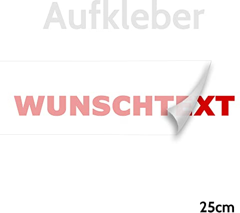 Aufkleber selbst gestalten Schriftzug Aufkleber Wunschtext Sticker selbst gestalten Autoaufkleber 25cm