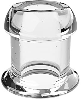 Plug anale Perline anali con sbirciatina cava Butt Plug con tappo Expander Tunnel Dilatazione dell'ano trasparente Adult Gay (Trasparente M)