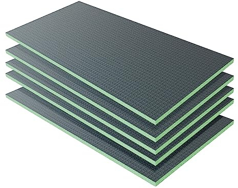 Pannello di Costruzione da Piastrellare in Estruso Polistrirene Rigido XPS Isolamento della Casa e del Bagno 1250x600X25 mm (5 pezzi/set)