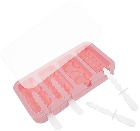 BESTonZON 1 Juego Fabricante De Paletas Bandejas De Paletas Moldes De Silicona Para Paletas Heladas Bandeja De Helado Con Tapa Soporte Para Paletas Mini Bebé Herramienta Gel De Sílice