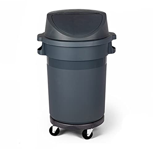 GLigeT Poubelle Poubelle de Recyclage Ronde épaissie, Poubelle de Grande capacité 80/120L avec Couvercle pivotant, Poubelle Commerciale extérieure Amovible pour l'extérieur (Size : 80L, Color : B)