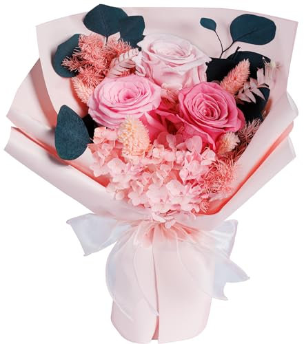 Regalos de flores para mamá, flores para entrega, ramos de rosas preservadas, rosas rosas, regalos de cumpleaños para mujeres, flores del día de la madre para esposa