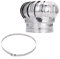 FUBESK 1 tapa giratoria para chimenea de acero inoxidable, cubierta giratoria para chimenea de acero inoxidable, tapa giratoria, parte superior, sombrero, cubierta para tubo de combustión, diámetro de