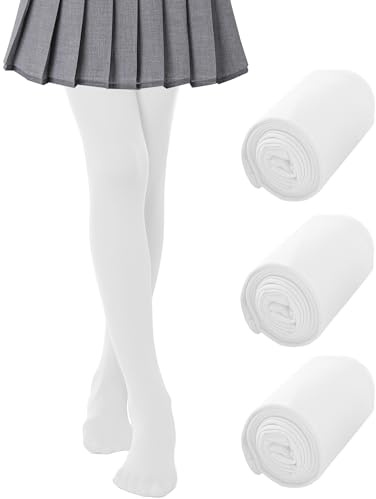 Kiench Kinder Mädchen Strumpfhose Microfaser 80 DEN 3er-Pack