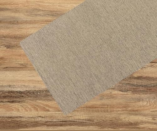 Tata Home Tappeto Cucina in Ciniglia Antiscivolo Lavabile Passatoia Multiuso Corridoio Camera Ingresso Resistente Tappeto al Metro Made in italy 52x250 cm Colore Beige