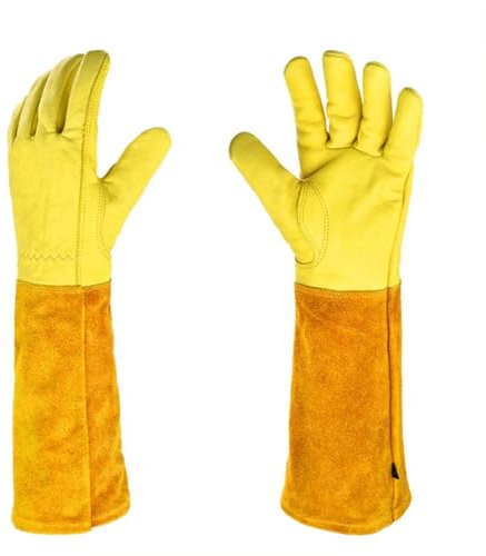 Zjyufy Gartenhandschuhe für Damen und Herren, robuste Gartenhandschuhe, dornsicher, Rosenschnitthandschuhe für Gärtner und Landwirte