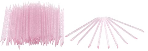 Empujador de Cutículas de Uñas Desechable, Práctico Palillo de Pedicura para Manicura de Cutículas de Plástico, 100 Piezas para Salón de Uñas para Técnicas de Uñas para el Hogar